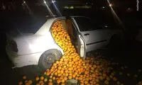 قاچاق ۴ تن پرتقال با خودرو