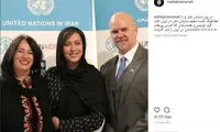 عکس یادگاری مهتاب کرامتی با گری لوییس