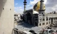 تخريب مرقد سيده سكينه در دمشق +عکس