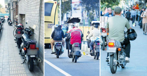 ویراژ موتورسیکلت‌ها روی نظم شهر