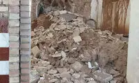 بقعه تاریخی در دزفول بر اثر بارندگی فروریخت