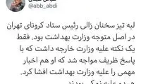 عبدی: افشاگری ظریف و زالی هر دو علیه نمکی بود