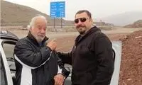عکس: ناصر ملک مطیعی در کنار پسرش