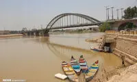 کاهش آب رودخانه کارون در اهواز‎