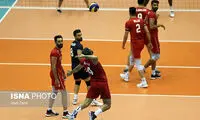 دیدار تیم‌های والیبال ایران و قطر