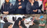 بهنوش بختیاری در بین اهالی مناطق سیل زده