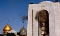 تصویری از لحظه انفجار در مقبره رضاخان