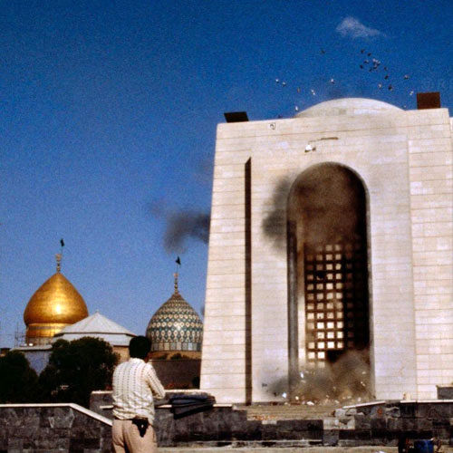 تصویری از لحظه انفجار در مقبره رضاخان