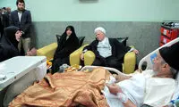 عکس: عیادت هاشمی از آیت الله صانعی
