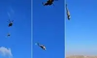 فیلم هولناک از لحظه سقوط هلی‌کوپتر در اصفهان 