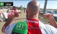 هوادار بارکددارِ پرسپولیس، در قزوین دیده شد