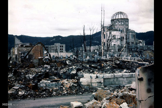 هیروشیما بعد از بمباران اتمی‎