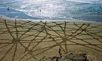 خلق آثار هنری زیبا در ساحل! +عکس