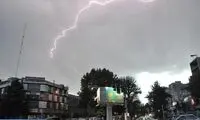 عکس: رعد و برق زیبا در تهران