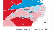 کارولینای شمالی پس از شمارش ۹۱درصد آرا