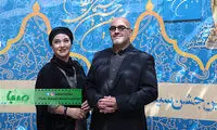 رویا نونهالی و همسرش در جشن خانه سینما