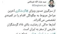 آخرین خبر ضرغامی درباره ویزای ایران