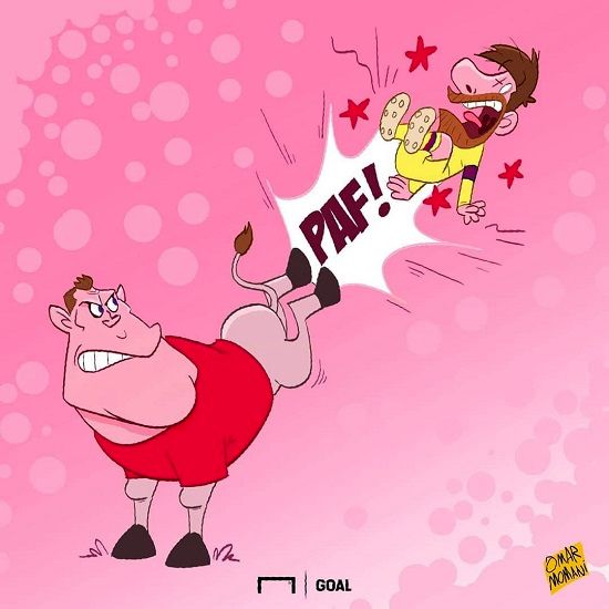 کاریکاتور: وقتی مسی، میلنر را الاغ خطاب می‌کند