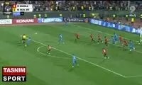 لحظه گل سوم الهلال به نساجی