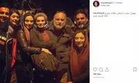 پیمان معادی کنار خواهران بازیگر در ایتالیا