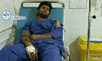 تصویر یکی از مجروحان حادثه نیکشهر
