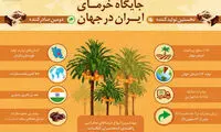 اینفوگرافی؛ جایگاه خرمای ایران در جهان