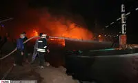 تصاویری از آتش‌سوزی در بندر صیادی «کنگ»