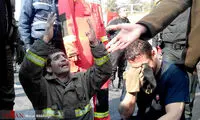 تصاویری از فروریختن کامل ساختمان پلاسکو