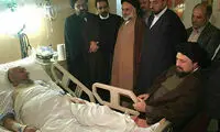 یادگار امام به عیادت آیت الله نورمفیدی رفت