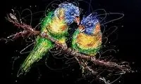 پرستاری که بااستفاده از سرنگ نقاشی می کند