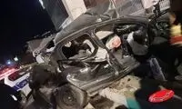کنده شدن عجیب موتور پژو ۲۰۶ در یک تصادف