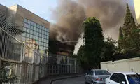 عکس: ساختمان وزارت کشور آتش گرفت