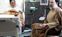عیادت خاتمی از آیت‌الله صانعی + عکس