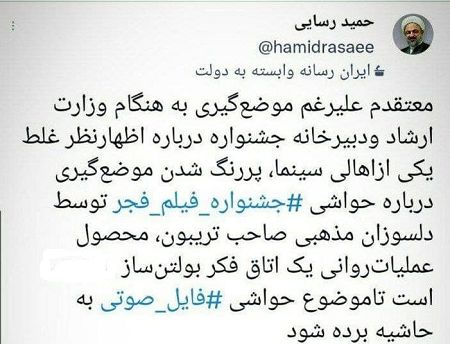 کنایه رسایی به انتقادات از حواشی جشنواره