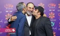 بوسه دو طرفه روی صورت حمید فرخ‌نژاد