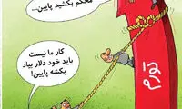 کاریکاتور: باید دلار بکشه پایین!