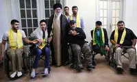 دیدار جمعی از جانبازان حزب‌الله لبنان با رهبر انقلاب