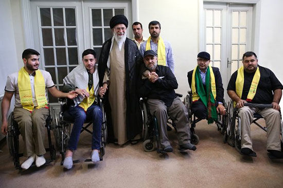 دیدار جمعی از جانبازان حزب‌الله لبنان با رهبر انقلاب