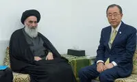 دیدار آیت‌ الله سیستانی با بان‌ کی‌ مون+عکس