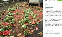 تصادف کامیون هندوانه و 16 زخمی +عکس
