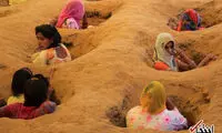کشاورزان هندی خود را در چال کردند
