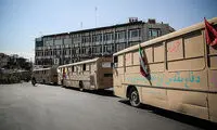 حرکت کاروان نمادین دفاع مقدس در تهران
