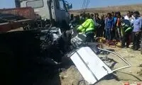 نصف شدن پراید در یک تصادف... +عکس