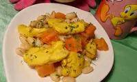 خوراك مـــرغ و لوبيا سفيد