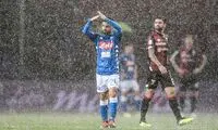 بُرد ناپولی در ثانیه‌های پایانی در شب برفی