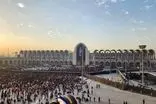 تصویر متفاوت از چند روحانی با لباس نظامی در مصلی
