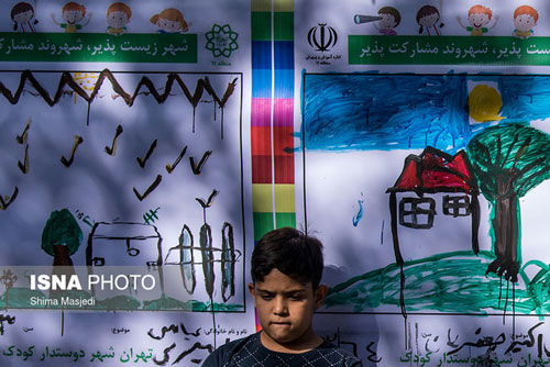 نقاشی کودکان تهرانی درشهر اکران می‌شود