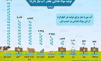 هر کیلو گوشت و آجیل چقدر آب می‌خورد؟