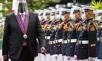 ماسک و شیلد متفاوت وزیر دفاع آمریکا