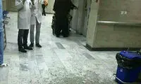 ریزش سقف بیمارستان ارومیه پس از وقوع زلزله
